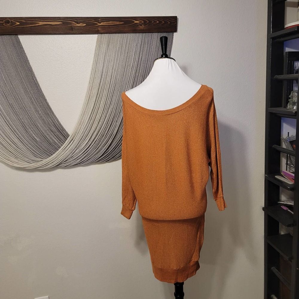 Michael Stars Metallic Rust Tunic Top OS - Picture 3 of 5